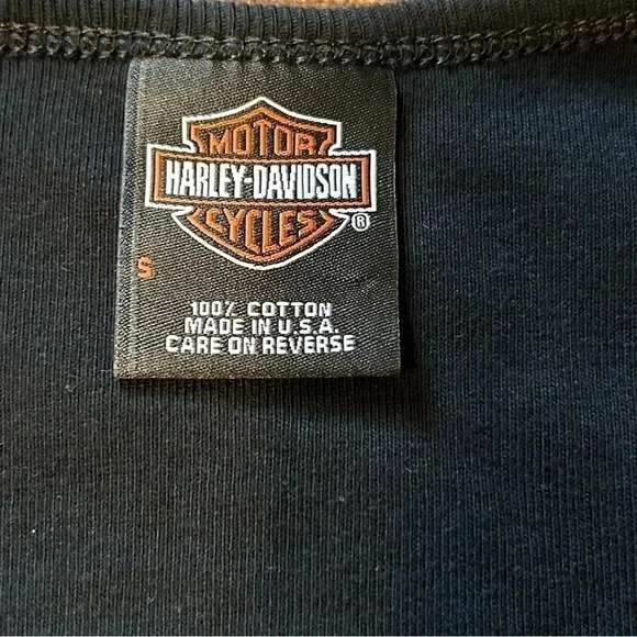 Harley Davidson Womens Small Black Fringe V-Neck Sleevless Tank Top EUC Kentucky - Picture 5 of 6